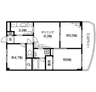 東京都板橋区成増４丁目 賃貸マンション 3DK