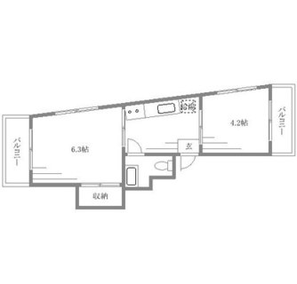 東京都板橋区板橋４丁目 賃貸マンション 2K